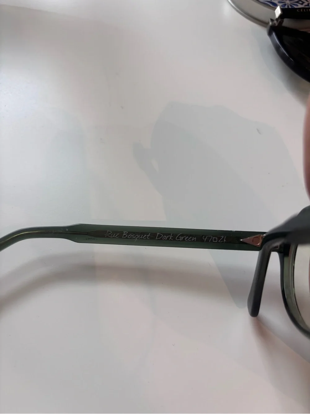 Ahlem Rue Bosquet Eyeglasses in Dark Green with Case
